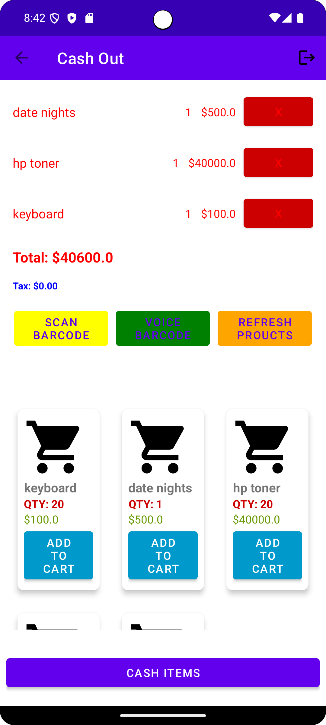 CS3 POS screenshot 2