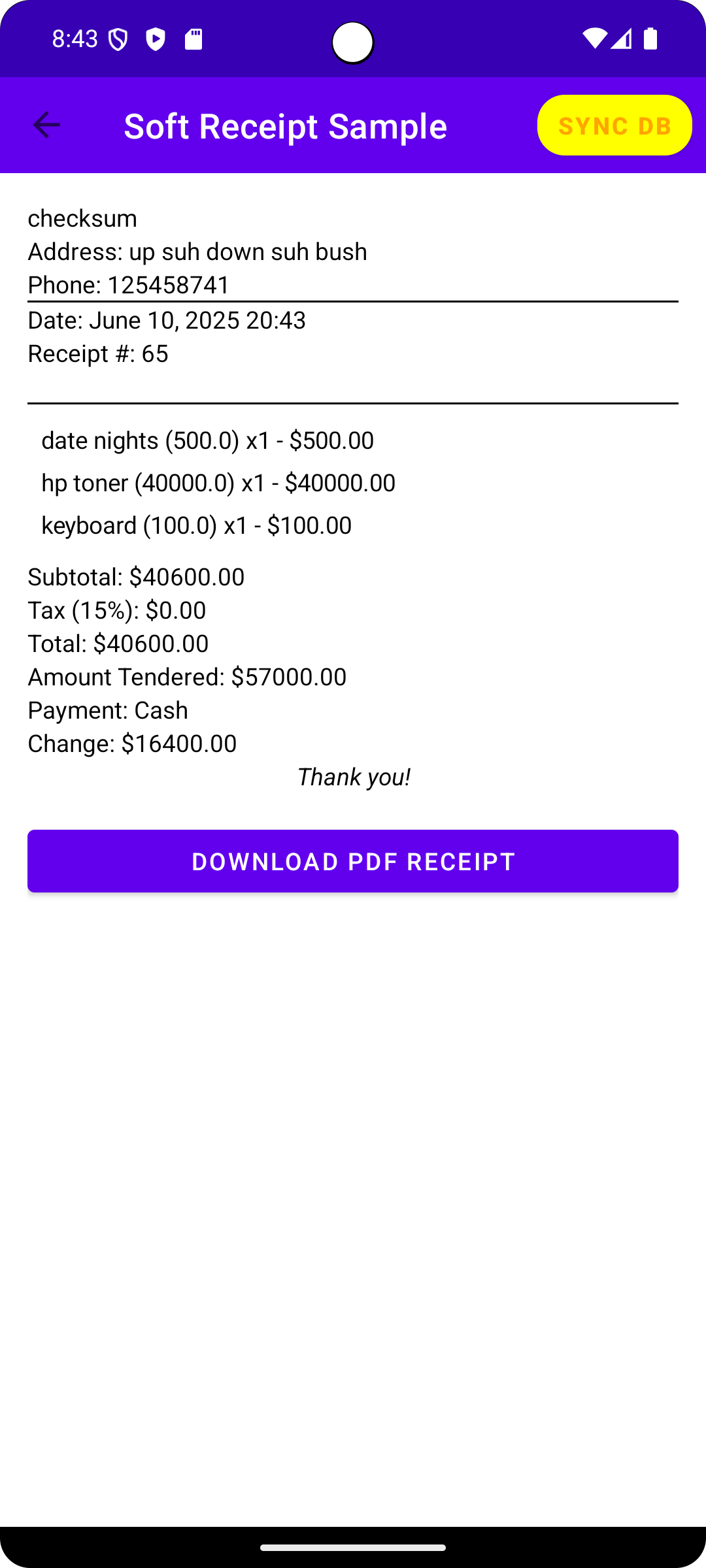 CS3 POS screenshot 3