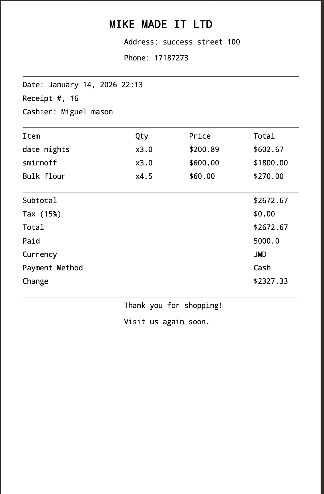 CS3 POS screenshot 5